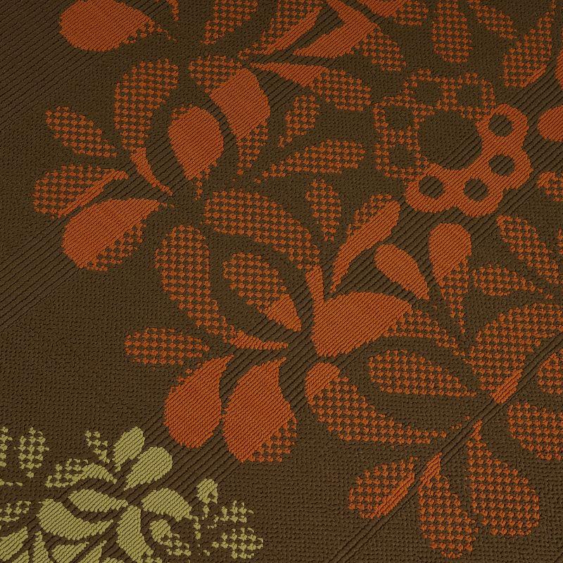 5' x 8' Henley Floral Outdoor Rug Brown/Blue - Christopher Knight Home: Vintage Style, Stain-Resistant, Loomed Polypropylene