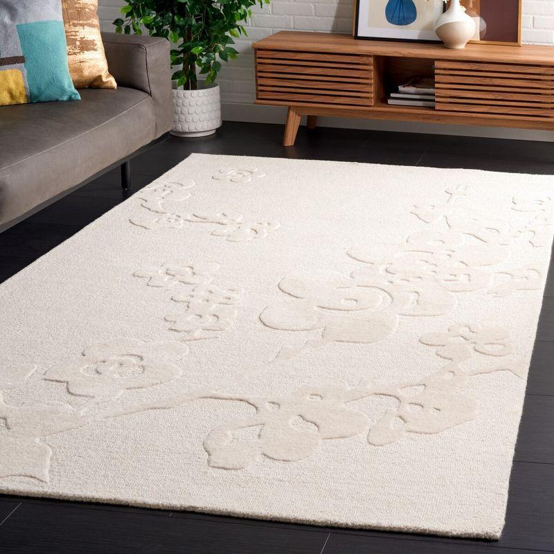 Ebony EBN504 Hand Tufted Area Rug - Ivory - 4'x6' - Safavieh.