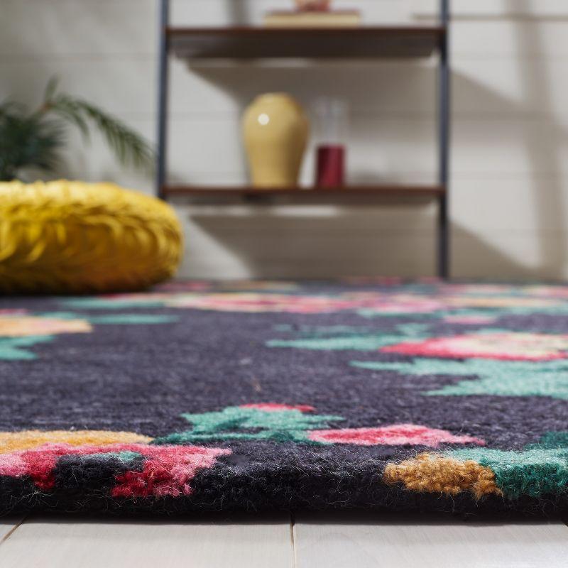 Jardin JAR157 Hand Tufted Area Rug - Black/Pink - 5'x8' - Safavieh