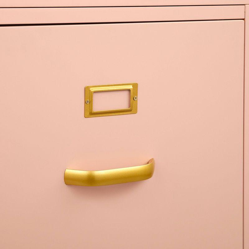 Buylateral 2 Drawer Dixie Filing Cabinet Blush Pink: Modern Vertical Storage, MDF Construction, 33"H x 15"W