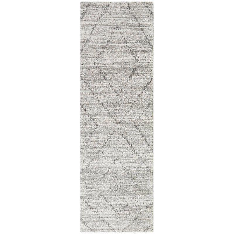 2'2"x7' Sienna Transitional Geometric Rug Gray: Runner, Machine Made, Fade & Stain-Resistant - Balta Rugs