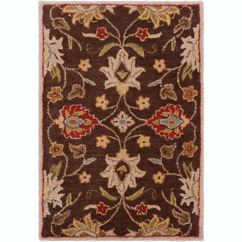 Eckville Dark Brown Tufted Wool 2' x 3' Area Rug