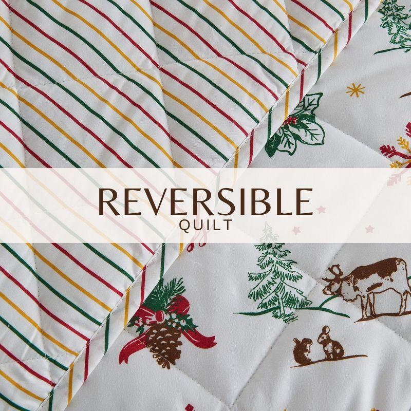 Cheerful Holiday Reversible Quilt Set with Shams - Great Bay Home