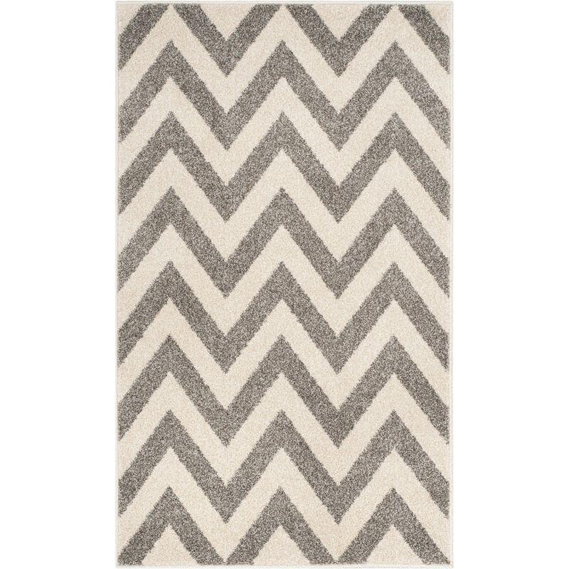 Amherst AMT419 Power Loomed Indoor Accent Rug - Dark Grey/Beige - 2'6"x4' - Safavieh