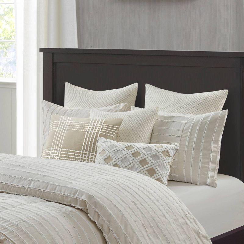 Madison Park Signature Madison Park Signature Essence Oversized Cotton Clipped Jacquard Comforter Set