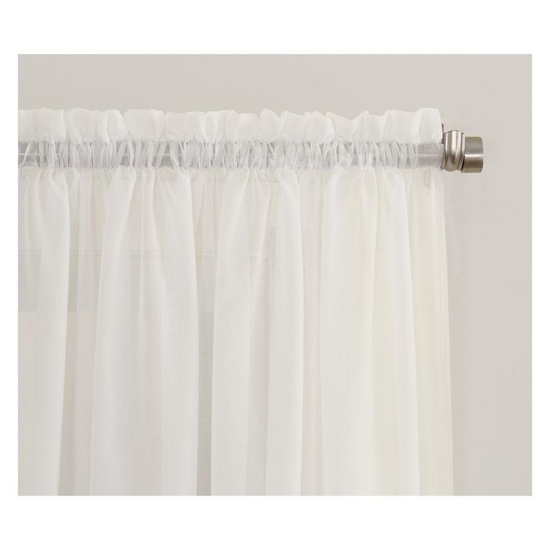 Erica Crushed Sheer Voile Rod Pocket Curtain Panel - No. 918