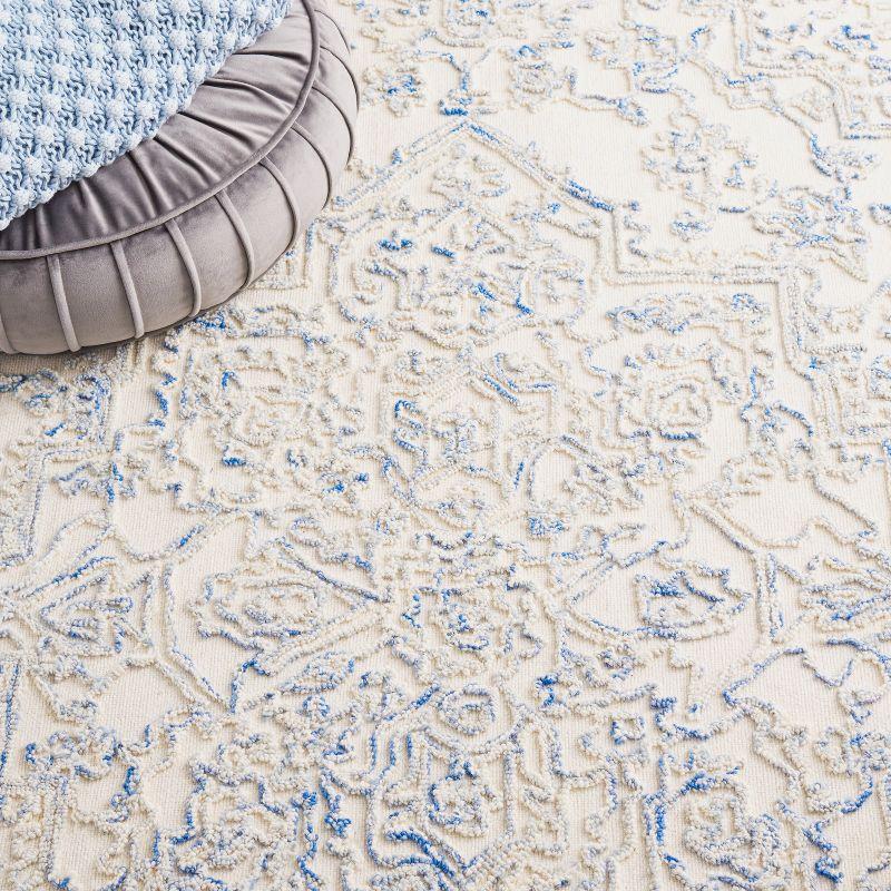 Msr Trace Area Rug In Ivory / Blue