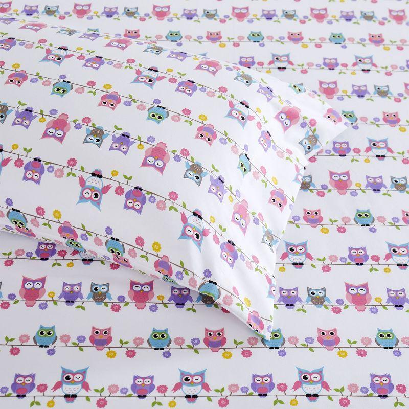 Colorful Owls Microfiber Kids' Sheet Set By Sweet Home Collection®