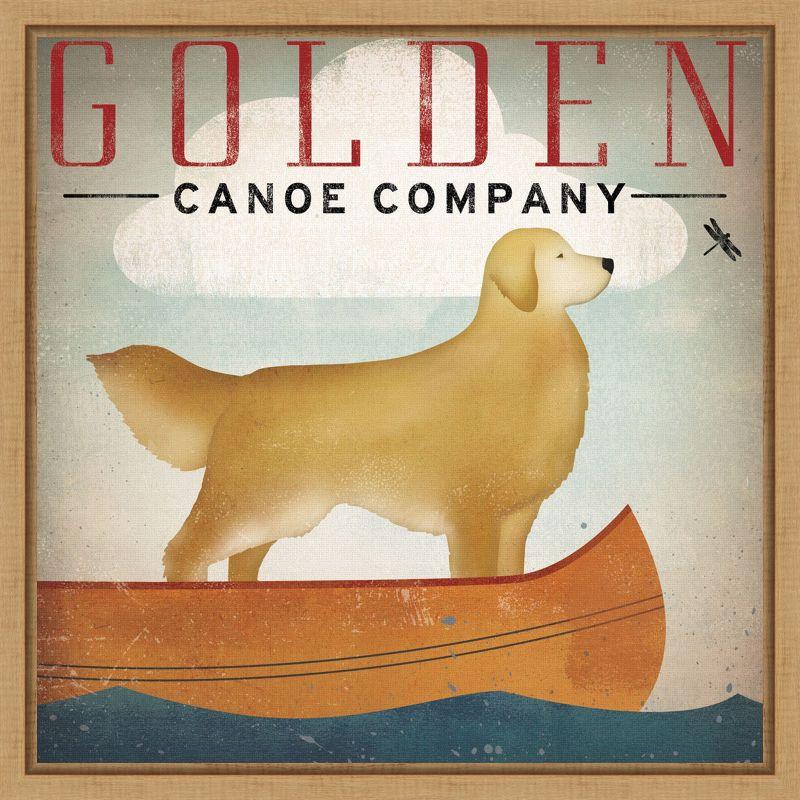 Golden Dog Canoe Company Framed Canvas Print