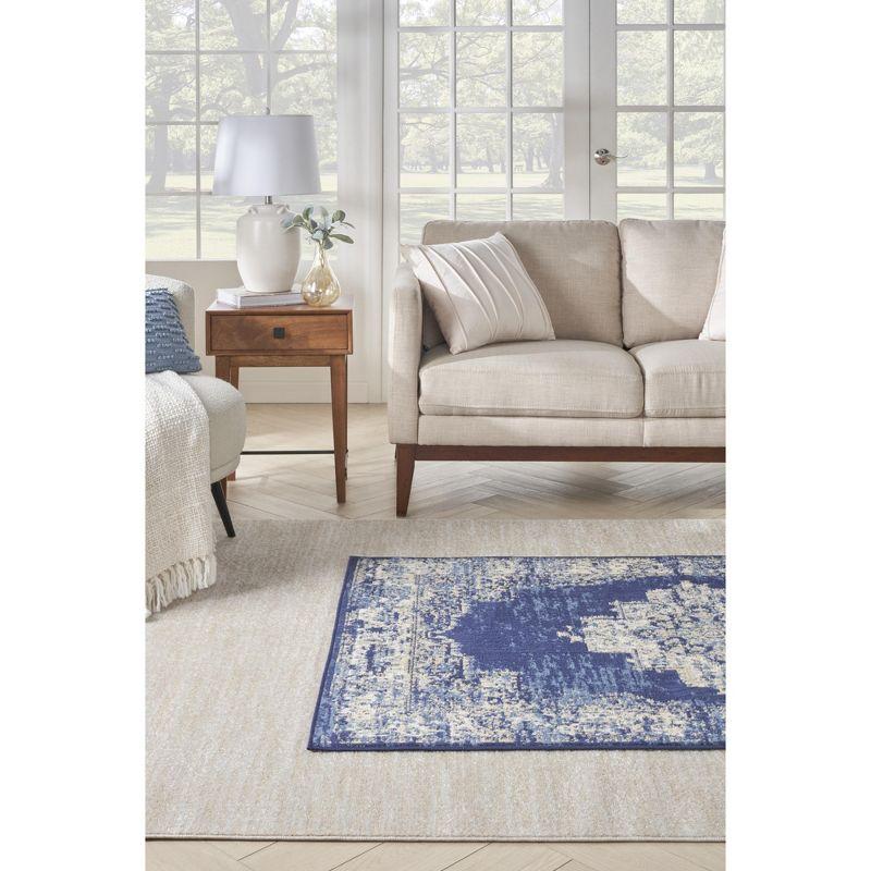 Nourison Grafix GRF14 Navy Blue Area Rug 7'10" x 9'10"