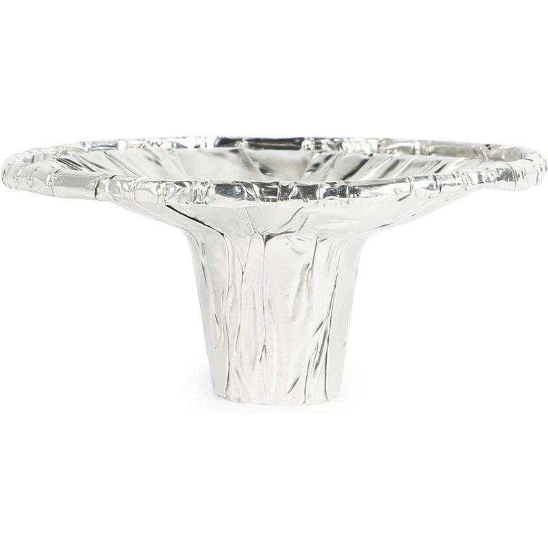 Okuna Outpost 200 Pack Disposable Aluminum Foil Candlestick Tapper Candle Holders for Shabbat, Funeral Procession, 2.76 in