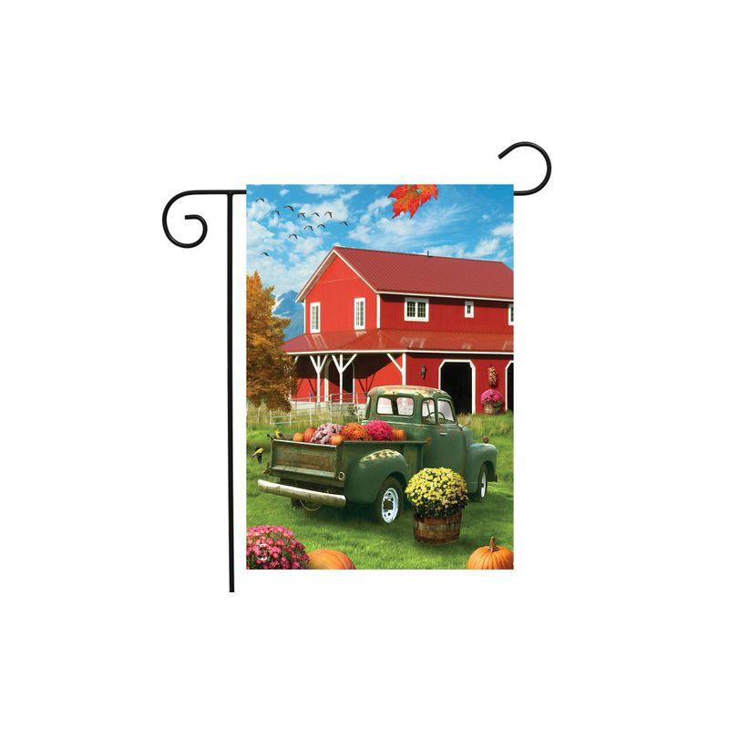 Farm Fresh Mums Autumn Garden Flag Fall Pickup Floral 18" x 12.5" Briarwood Lane