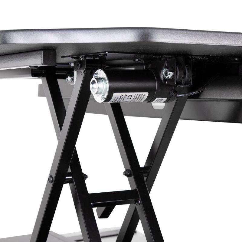 FlexPro Premier Electric Standing Desk Converter – 36" Sit to Stand Workstation – Black – Stand Steady