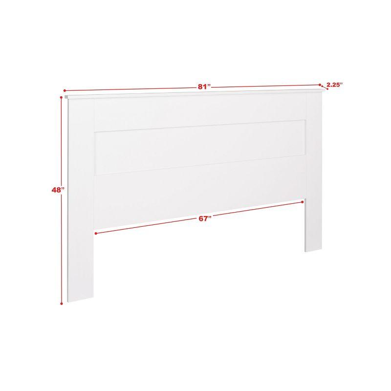 Prepac King Flat Panel Headboard White : 5-Year Warranty, MDF Construction, Spot Clean, King Size