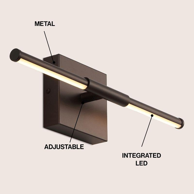 JONATHAN Y Makena 16.25" Modern Minimalist Dimmable Integrated LED Metal Wall Sconce, Oil Rubbed Bronze