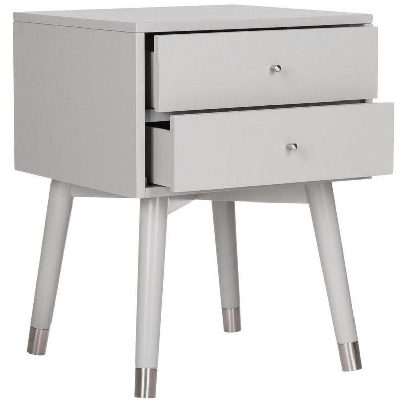 Lyla Retro Nightstand - Grey/Silver - Safavieh.