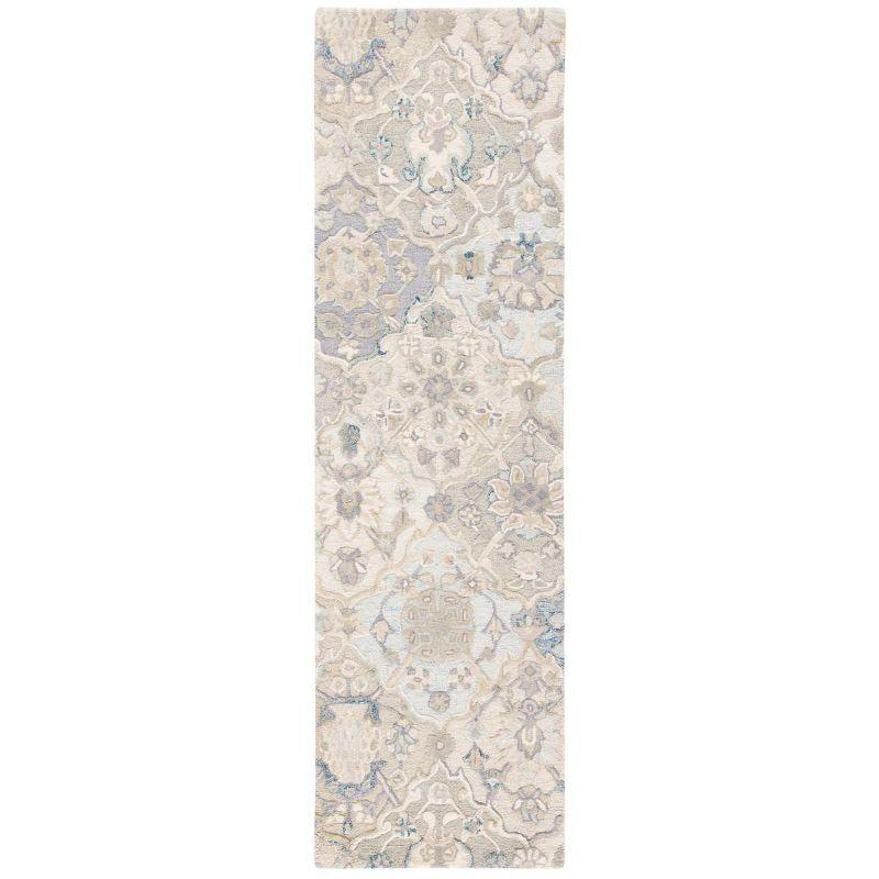 Glamour GLM622 Hand Tufted Runner Rug - Grey/Blue - 2'3"x8' - Safavieh.