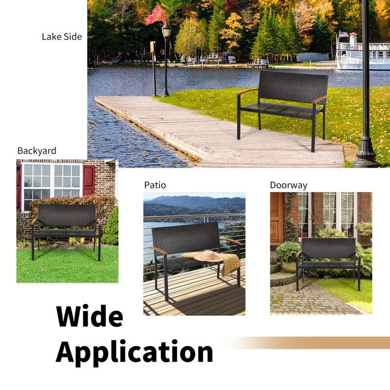Red Barrel Studio® Alisanne Steel Outdoor Bench