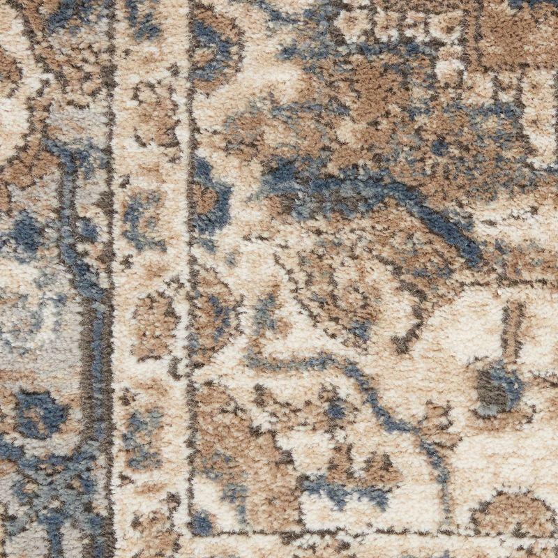 Nourison Concerto Center Medallion Indoor Rug Beige Grey 3'9" x 5'9"
