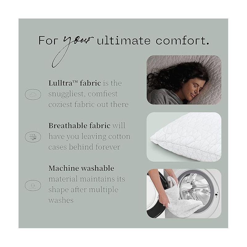 Coop Home Goods - The Original Pillow Cover, King Size Pillow Case for Memory Foam Pillows, Breathable Ultra Soft Lulltra Fabric Cover with Zipper