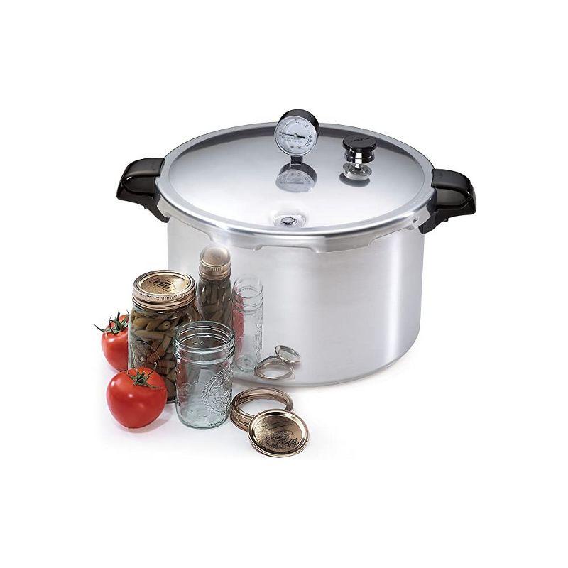 Presto Pressure Canner with Pressure Gage and Canning Rack, Heavy Gauge Aluminum, 16 Quart