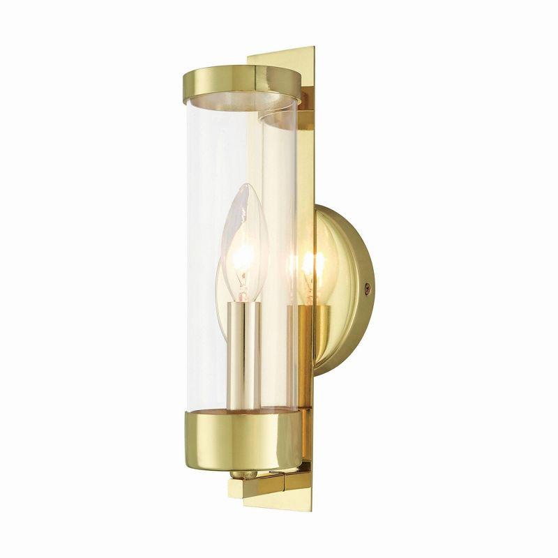 Everly Quinn Bernd Steel Candle Wall Light
