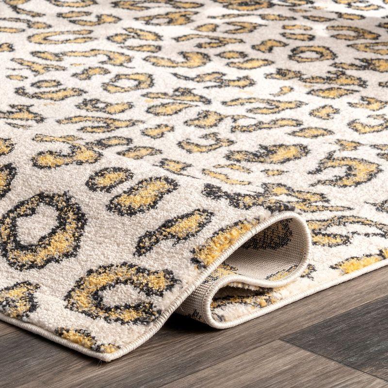 Nuloom Leopard Animal 7x9 Indoor Area Rug for Living Room Bedroom Dining Room Kitchen, Beige/Ivory