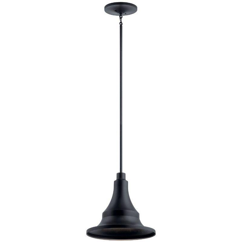 Hampshire 17" Textured Black Outdoor Pendant Light