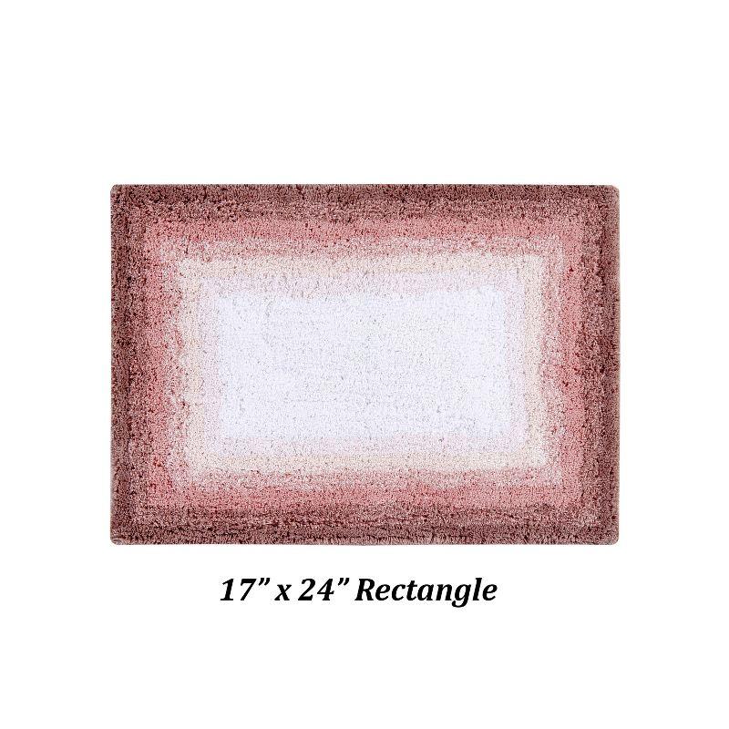 17"x24" Torrent Collection 100% Cotton Bath Rug Rose - Better Trends: Machine Washable, Tufted, Spray Latex Backing