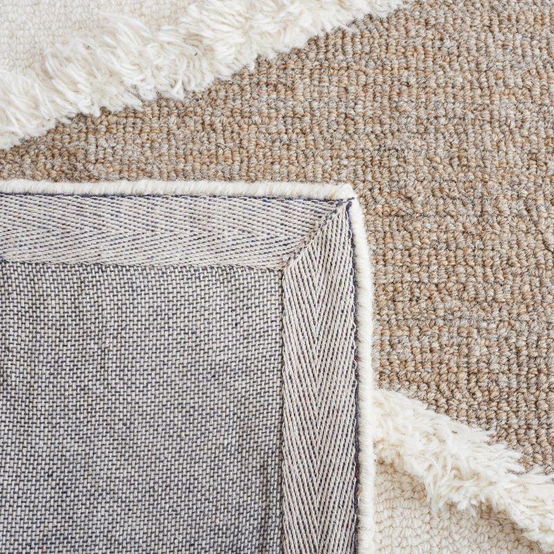 Casablanca CSB981 Hand Tufted Indoor Area Rug - Ivory/Brown - 6'x6' - Safavieh