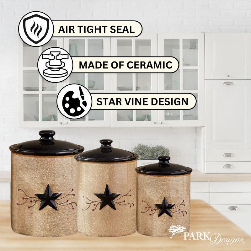 Park Designs Star Vine Canister Set of 3