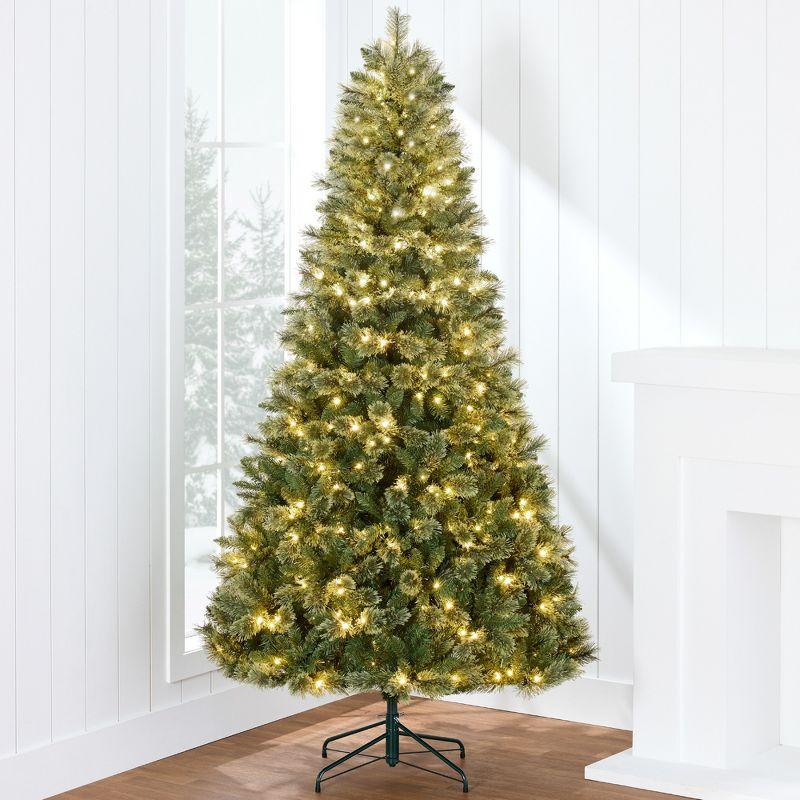 Best Choice Products 7.5ft Pre-Lit Cashmere Christmas Tree Holiday Decor w/ Cordless Connection, 2-in-1 LED Lights