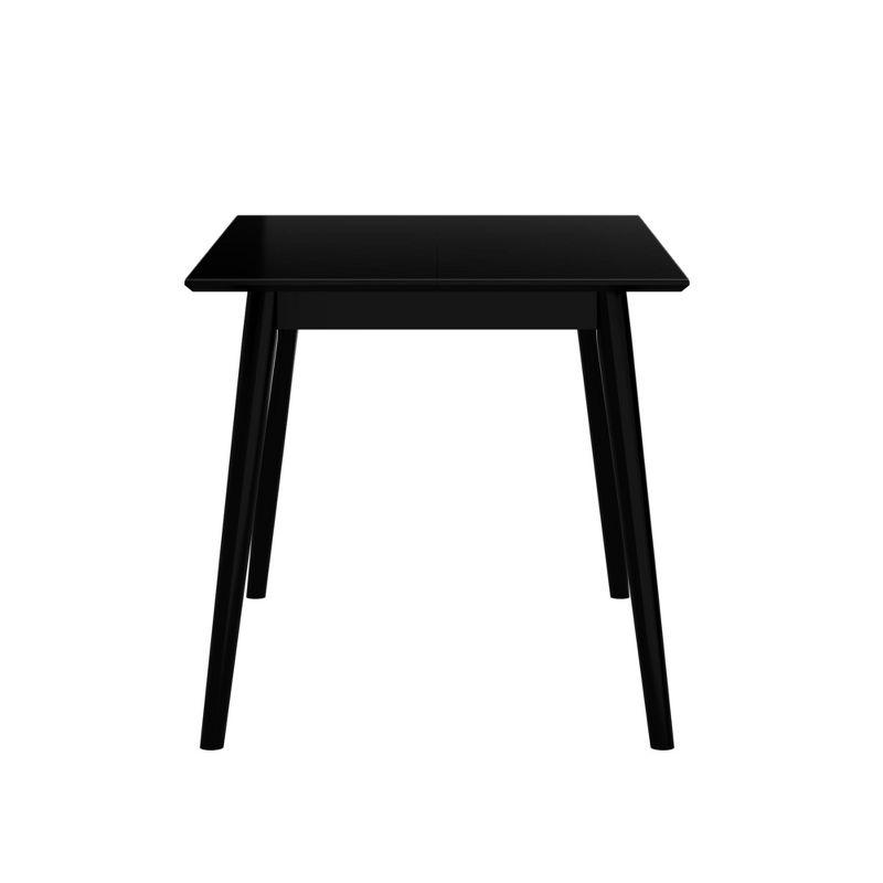 Plank+Beam 48" Mid Century Modern Dining Table, Solid Wood Kitchen & Dining Room Table for 4, Black