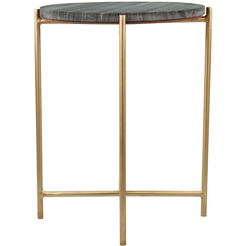 Zuo David Side Table Gray & Gold