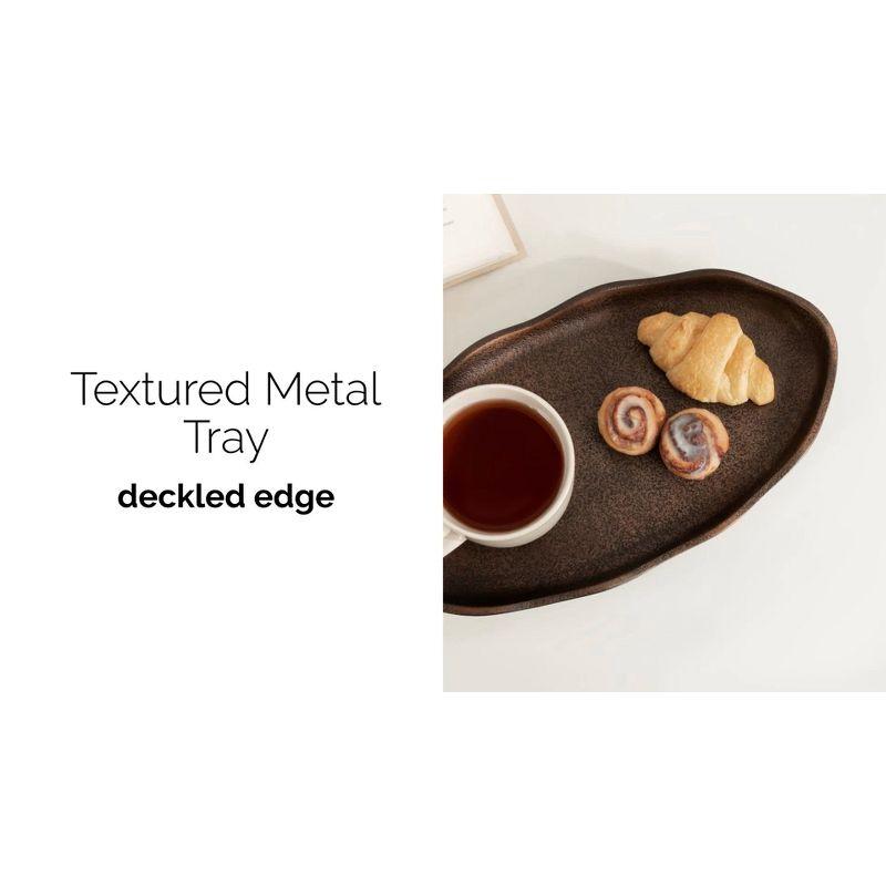 Kate and Laurel Alessia Oval Decorative Tray, 14x8, Gold