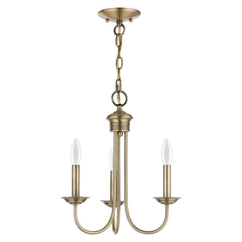 Livex Lighting Estate 3 - Light Chandelier in  Antique Brass