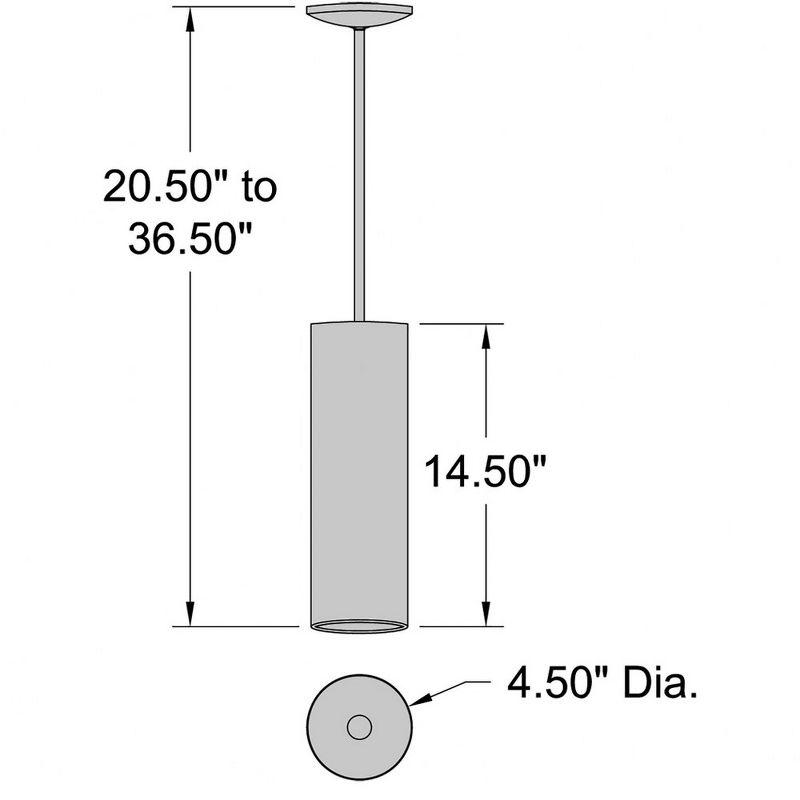 Satin Elegance 8"x24" Modern Drum LED Pendant Light