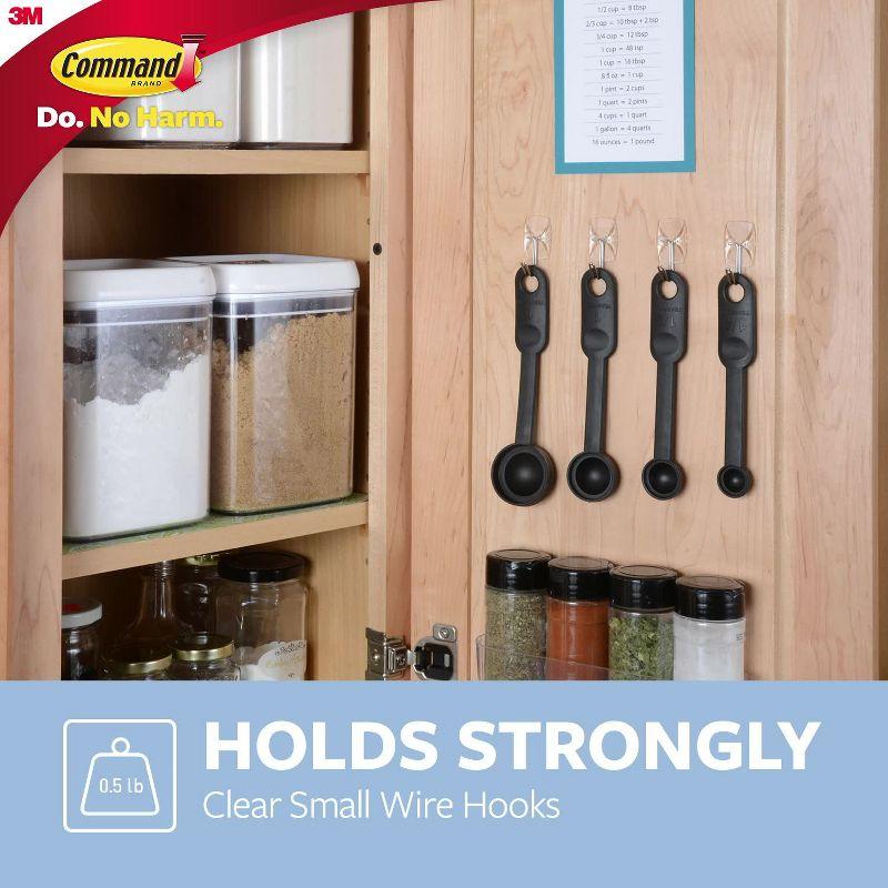 Command Clear Small Wire Hooks with Adhesive Strips, 6-Pack