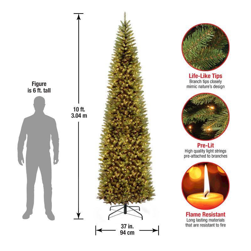 Pencil Slim Kingswood Fir Artificial Christmas Tree Clear Lights - National Tree Company