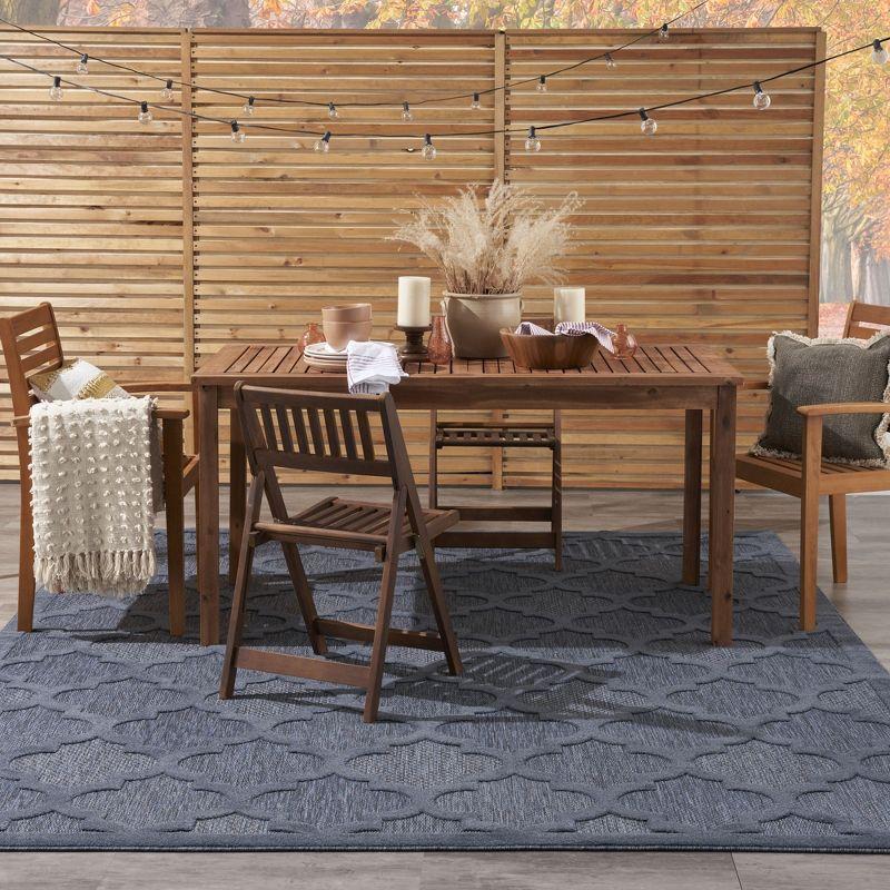 Nourison Easy Care 7' x 10' Navy Blue Indoor/Outdoor Rug