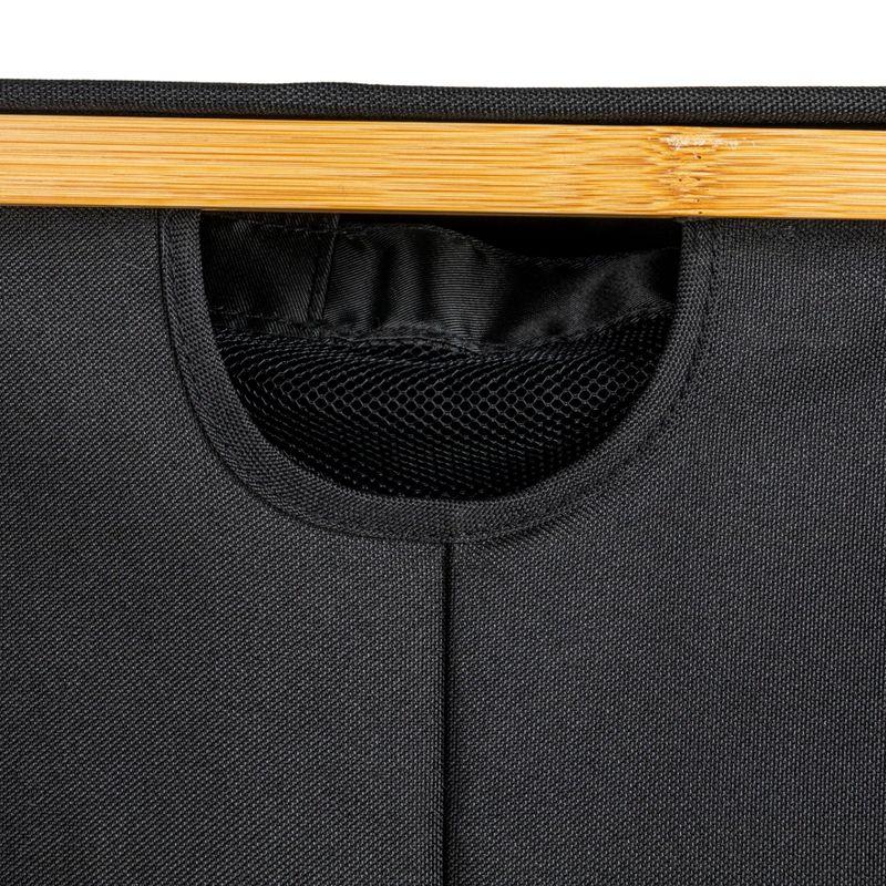 Household Essentials Sleek Laundry Hamper With Dual Mesh Liners And Lid