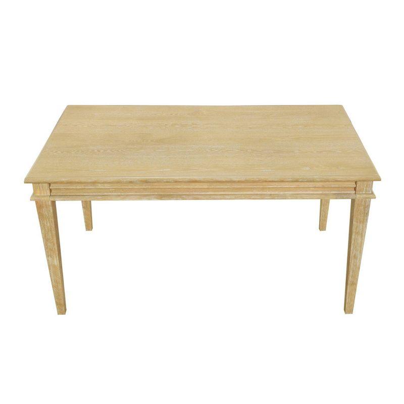 Natural Reclaimed Wood Farmhouse Dining Table with Tapered Legs