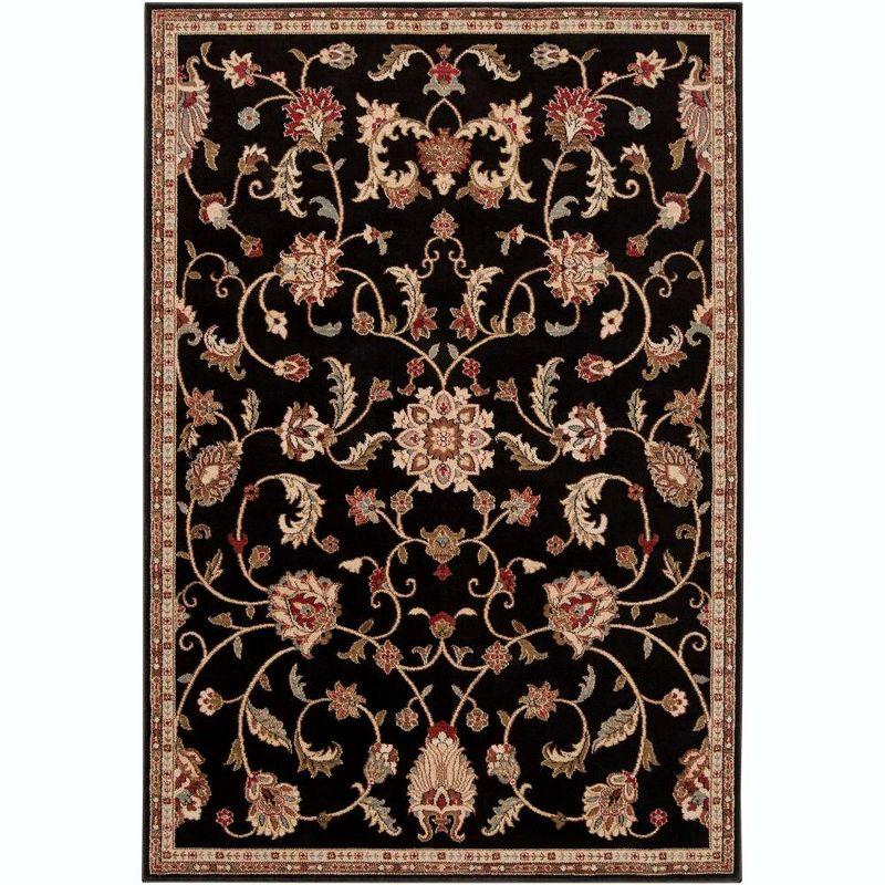 Hand-Knotted Black Synthetic Fur 5' x 7' Area Rug