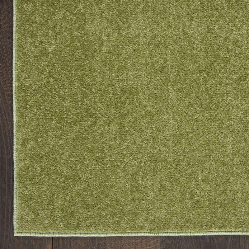 Moss Green Low Pile Indoor/Outdoor Runner Rug 2'2" x 7'6"