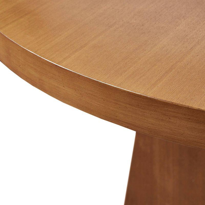 44" Round Kennedy Dining Table Pecan - Ink+Ivy: Seats 4, Wood Veneer, Modern Style