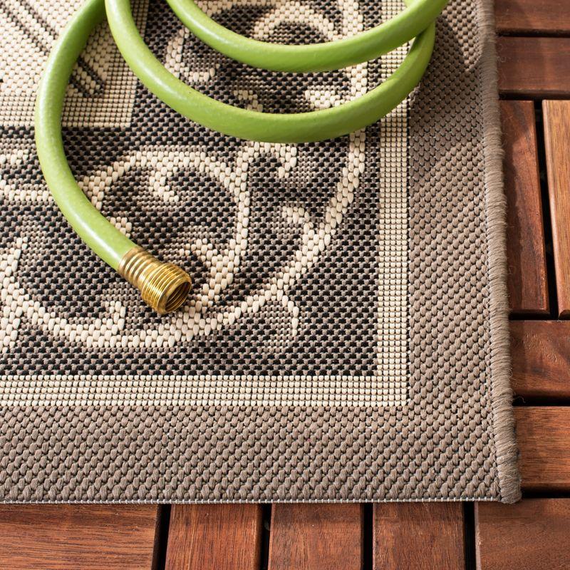 Easy-Care Beige Synthetic 5' x 7' Indoor/Outdoor Area Rug