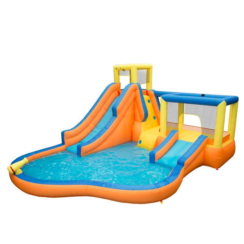 Multi-Color Inflatable Slide and Bounce Water Park