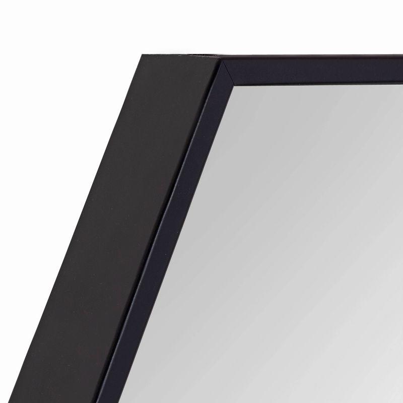 Kate & Laurel All Things Decor 22" x 31" Rhodes Hexagon Wall Mirror Black: Modern Style, No Assembly, Wall Mounted