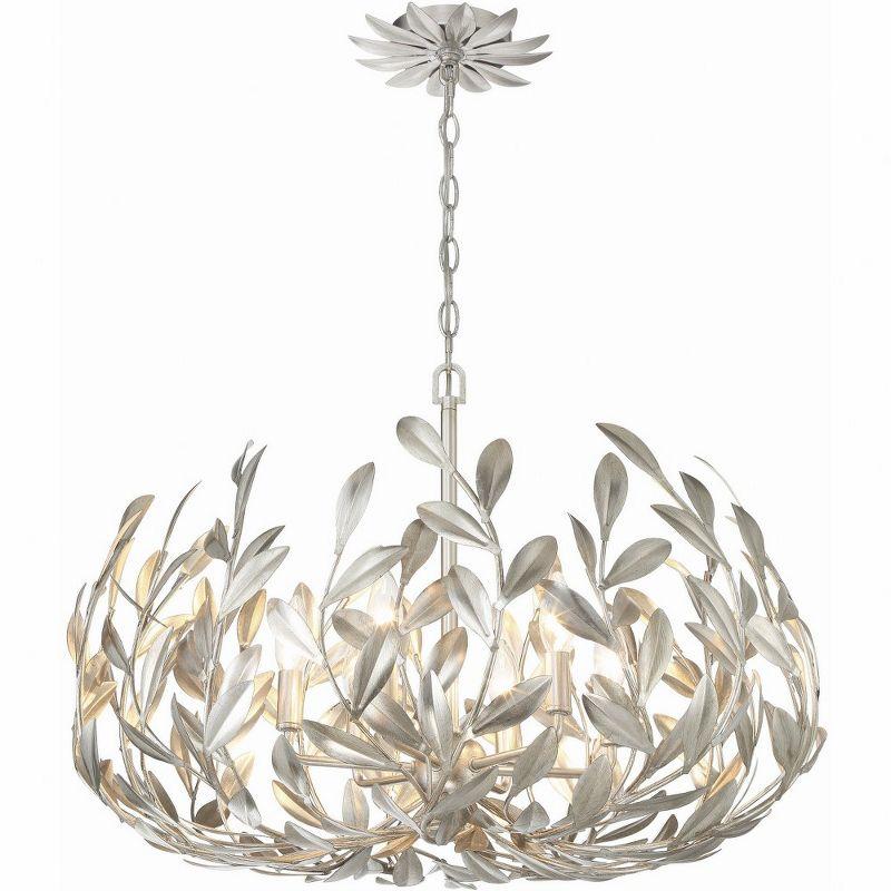 Crystorama Lighting Broche 6 - Light Chandelier in  Antique Silver