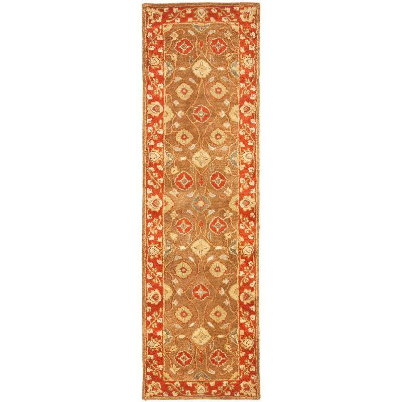 Heritage HG963 Handmade Runner Rug - 2'3"x12' - Beige/Rust - Safavieh